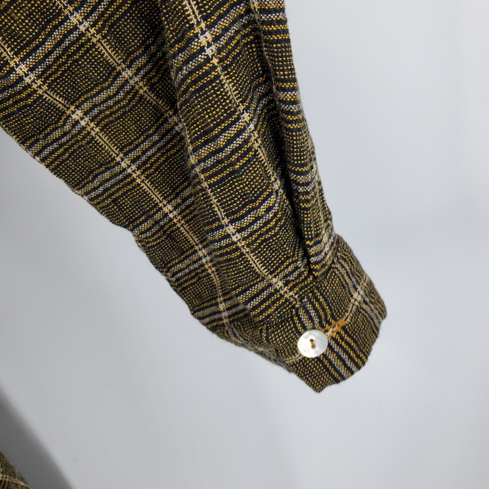 Alembika Floral Plaid Mixed Media Midi Dress Brown 4 Lagenlook Artsy Cottagecore - Picture 10 of 13